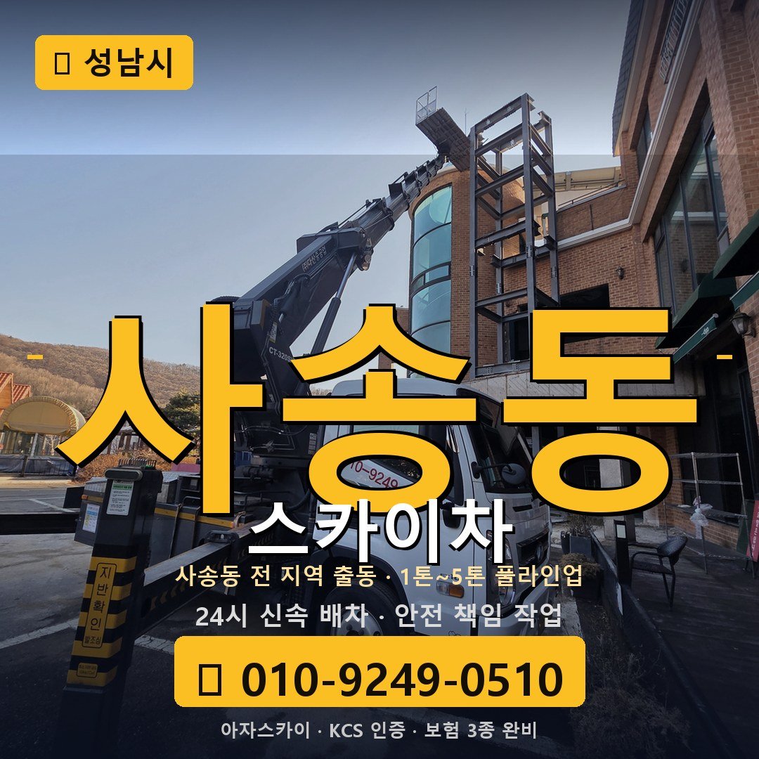 성남 사송동 스카이차 - 아자스카이